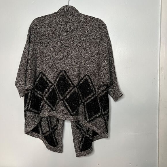 Madewell Womens Sweater All Angels Diamond Open Cardigan Sz S Grey Dolman Sleeve - Picture 2 of 9